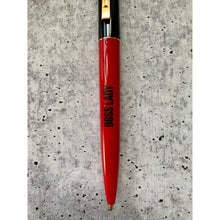 Load image into Gallery viewer, Boss Lady Two-Tone Refillable Pen in Cherry Red and Black