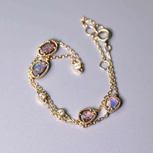 Load image into Gallery viewer, Beautiful Australian Boulder Opal Diamond Bracelet in 18K Yellow Gold