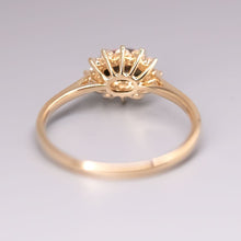 Load image into Gallery viewer, Play of Color Boulder Opal Diamond Halo Engagement Ring 18K Gold