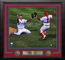 Load image into Gallery viewer, Brad Lidge &amp; Carlos Ruiz Philadelphia Phillies World Series Autographed 16x20 Framed Photo - JSA COA