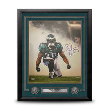 Load image into Gallery viewer, Brian Dawkins Kneeling in the Smoke Philadelphia Eagles Autographed 16" x 20" Framed Football Photo