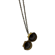 Load image into Gallery viewer, Bronze Seashell Locket Pendant Necklace | Vintage Ocean-Inspired Charm