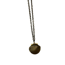 Load image into Gallery viewer, Bronze Seashell Locket Pendant Necklace | Vintage Ocean-Inspired Charm