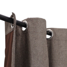 Load image into Gallery viewer, Brown Houndstooth Wool Curtain