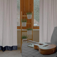 Load image into Gallery viewer, Brown Wool Curtains With Leather Ties and Trim Curtain