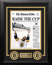 Load image into Gallery viewer, Boston Bruins 2011 Stanley Cup Champions Framed Boston Globe Photo