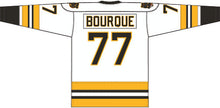 Load image into Gallery viewer, Ray Bourque Boston Bruins Mitchell &amp; Ness White 1989/90 Captain Patch Blue Line Jersey