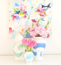 Load image into Gallery viewer, French Blue Brushstroke Ginger Jars
