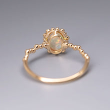 Load image into Gallery viewer, Bubble Tea Design Australian Opal Diamond Engagement Ring 18K Yellow Gold