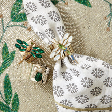 Load image into Gallery viewer, Dragonfly napkin rings, opal, set of two