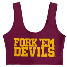 Load image into Gallery viewer, Arizona State ASU Fork 'Em Crop Tank Top