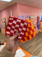 Load image into Gallery viewer, Checkered Crochet Coaster