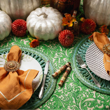 Load image into Gallery viewer, Loopy straw placemats, emerald, set of four