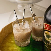 Load image into Gallery viewer, Snowflake metal cocktail straws