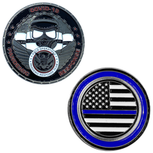 Load image into Gallery viewer, BB-021 CBP Field Operations Pandemic Response Team Thin Blue Line Police Challenge Coin