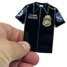 Load image into Gallery viewer, BL4-009 CBP Officer Uniform Shirt Challenge Coin Thin Blue Line Field Ops OFO Field Operations CBPO