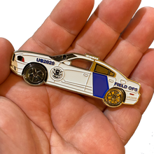 Load image into Gallery viewer, DL3-15 CBP Border Patrol and Field Operations Police Car Charger thin blue line green line Challenge Coin