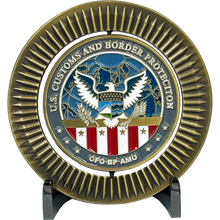 Load image into Gallery viewer, BL13-003 CBP Border Patrol Field Operations Air and Marine AMO BP Agent CBPO Spinner Challenge Coin