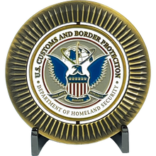Load image into Gallery viewer, BL13-003 CBP Border Patrol Field Operations Air and Marine AMO BP Agent CBPO Spinner Challenge Coin