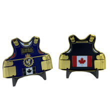 Load image into Gallery viewer, DD-002 CBSA Canada LEO Thin Blue Line Police Body Armor Canada Border Services Agency Challenge Coins