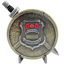 Load image into Gallery viewer, BL9-004 CBSA ASFC Canada Border Services Agency Shield with removable Sword Challenge Coin Set Canadian Customs