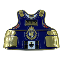 Load image into Gallery viewer, DD-002 CBSA Canada LEO Thin Blue Line Police Body Armor Canada Border Services Agency Challenge Coins