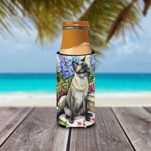Load image into Gallery viewer, Siamese cat in the Garden Slim Can Hugger – Fun &amp; Functional Drink Coolers CDCO0026MUK