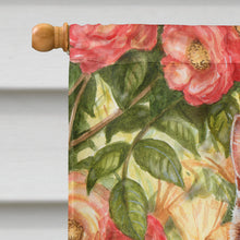 Load image into Gallery viewer, Tabby In The Roses by Debbie Cook Flag Canvas House Size CDCO0027CHF