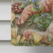 Load image into Gallery viewer, Tabby In The Roses by Debbie Cook Flag Canvas House Size CDCO0027CHF