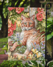 Load image into Gallery viewer, Tabby In The Roses by Debbie Cook Garden Flag – Decorative Outdoor Yard Flag CDCO0027GF