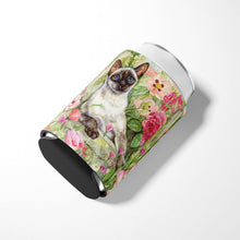 Load image into Gallery viewer, Siamese cat in the Roses Can or Bottle Hugger CDCO0033CC