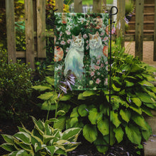Load image into Gallery viewer, Cats In Garden by Debbie Cook Garden Flag – Decorative Outdoor Yard Flag CDCO0151GF