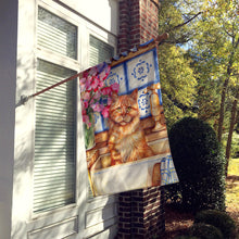 Load image into Gallery viewer, Cat In Sink by Debbie Cook Flag Canvas House Size CDCO0195CHF