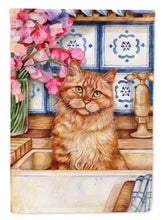 Load image into Gallery viewer, Cat In Sink by Debbie Cook Garden Flag – Decorative Outdoor Yard Flag CDCO0195GF