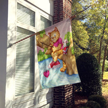 Load image into Gallery viewer, Valentine Cat Fishing For Love Flag Canvas House Size CDCO0320CHF