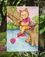 Load image into Gallery viewer, Valentine Cat Fishing For Love Garden Flag – Decorative Outdoor Yard Flag CDCO0320GF