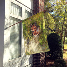 Load image into Gallery viewer, Fox Cubs Peepers by Debbie Cook Flag Canvas House Size CDCO0324CHF