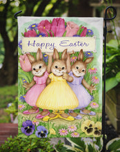Load image into Gallery viewer, Three Bunnies Happy Easter Garden Flag - Outdoor Decorative Yard Flag CDCO0331GF