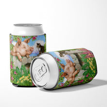 Load image into Gallery viewer, Pig at the Gate with the Cat Can or Bottle Hugger CDCO0349CC