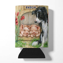 Load image into Gallery viewer, Patch the Border Collie and Piglet Friends Can or Bottle Hugger CDCO0362CC