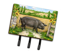 Load image into Gallery viewer, Black Pig with Sunflowers Leash or Key Holder CDCO0373TH68