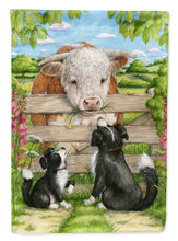 Load image into Gallery viewer, Bull and Pup Friends by Debbie Cook Garden Flag – Decorative Outdoor Yard Flag CDCO0378GF