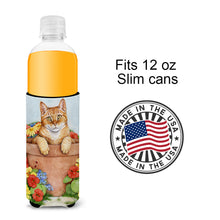 Load image into Gallery viewer, Ginger Cat In Pot by Debbie Cook Slim Can Hugger – Fun &amp; Functional Drink Coolers CDCO0395MUK