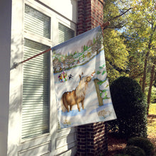 Load image into Gallery viewer, Feeding The Shetland Horse Flag Canvas House Size CDCO0404CHF