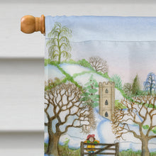 Load image into Gallery viewer, Feeding The Shetland Horse Flag Canvas House Size CDCO0404CHF