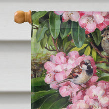 Load image into Gallery viewer, Fox Waiting in Flowers Flag Canvas House Size CDCO0442CHF