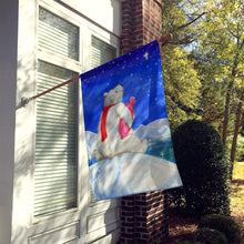 Load image into Gallery viewer, Polar Bear with Hot Water Bottle Flag Canvas House Size CDCO0488CHF