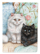 Load image into Gallery viewer, A Black Cat and A White Cat Flag Canvas House Size CDCO0510CHF
