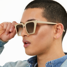 Load image into Gallery viewer, The CEO - Nude Frame Brown Lens Cateye Sunglasses