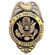 Load image into Gallery viewer, I-013 Legacy U.S. Customs CET Contraband Enforcement Team Pin with dual pin posts Inspector Special Agent Treasury Department pre CBP